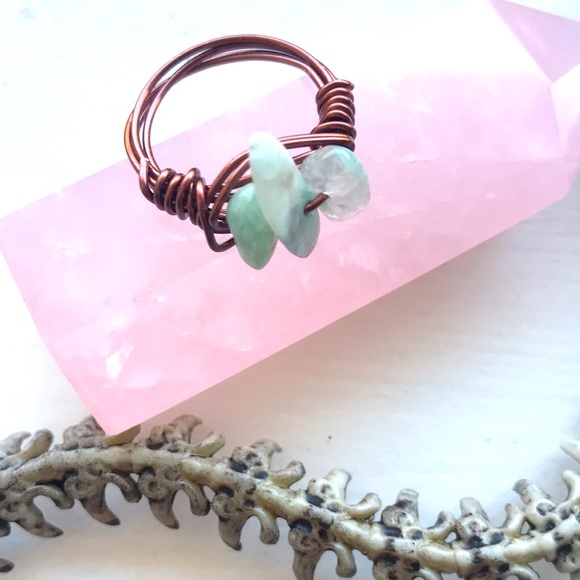 ChelleAndBelle Jewelry - Handmade wire wrapped stone ring